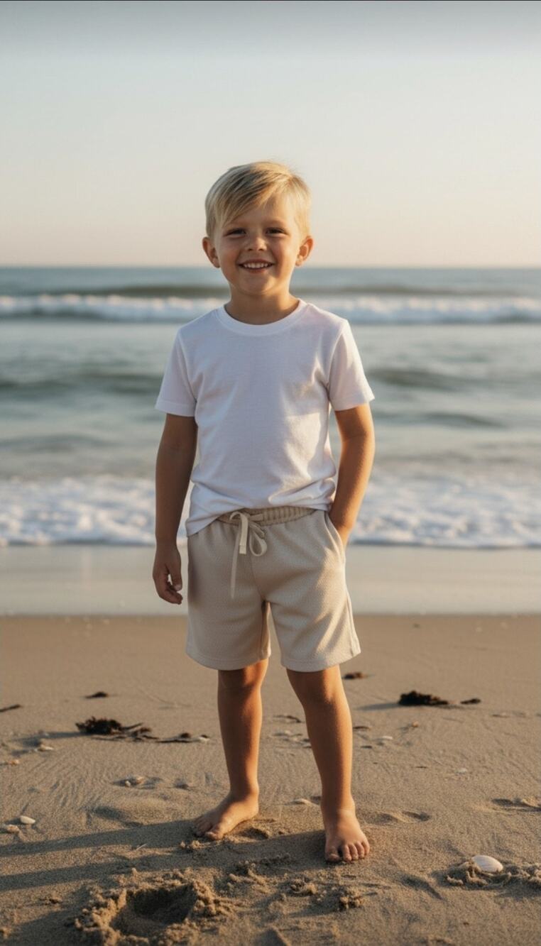 Kids Size 6/7 All In Motion Shorts Cream Color
